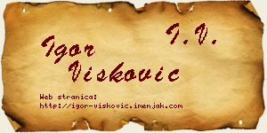 Igor Višković vizit kartica